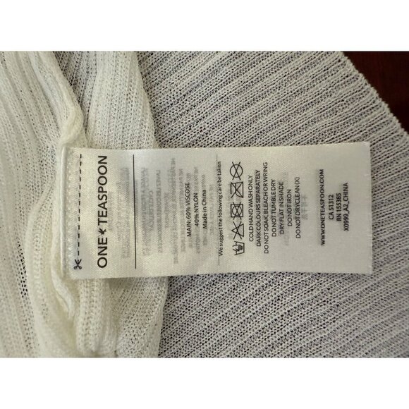 One Teaspoon Off White Amity Rib Knit Layering‎ Top S - Picture 7 of 15